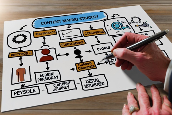Stratégie de content mapping dans le marketing.