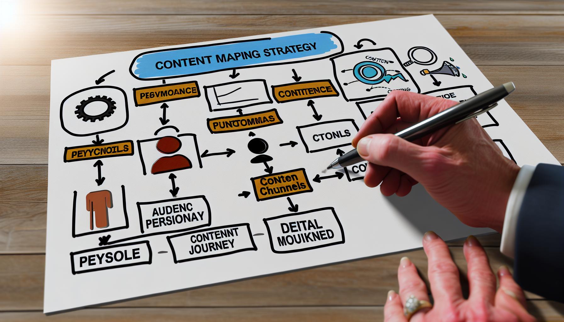 Stratégie de content mapping dans le marketing.